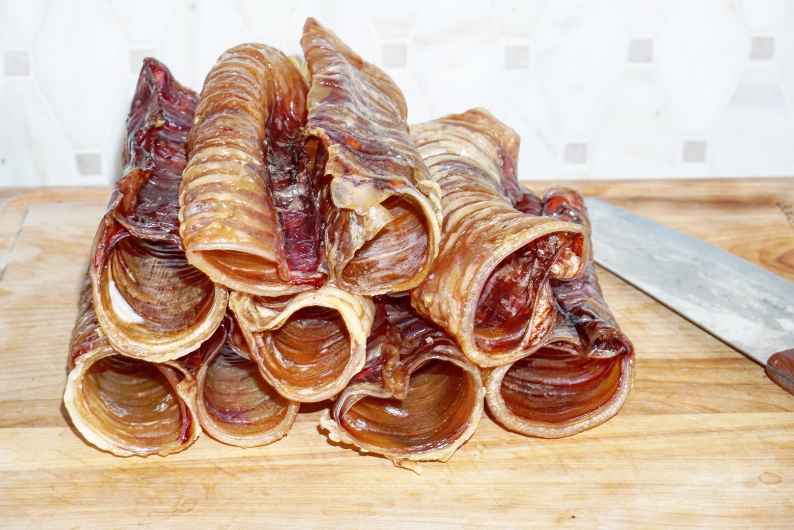 Dog Treats Beef Trachea Single Ingredient Chews Natural Rewa - lifestyle view
