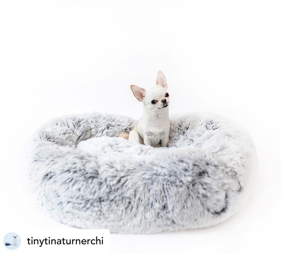 Mr. Peanut's 28" OrthoPlush� Pet Bed - Snowflake White Two Tone - gallery image 5