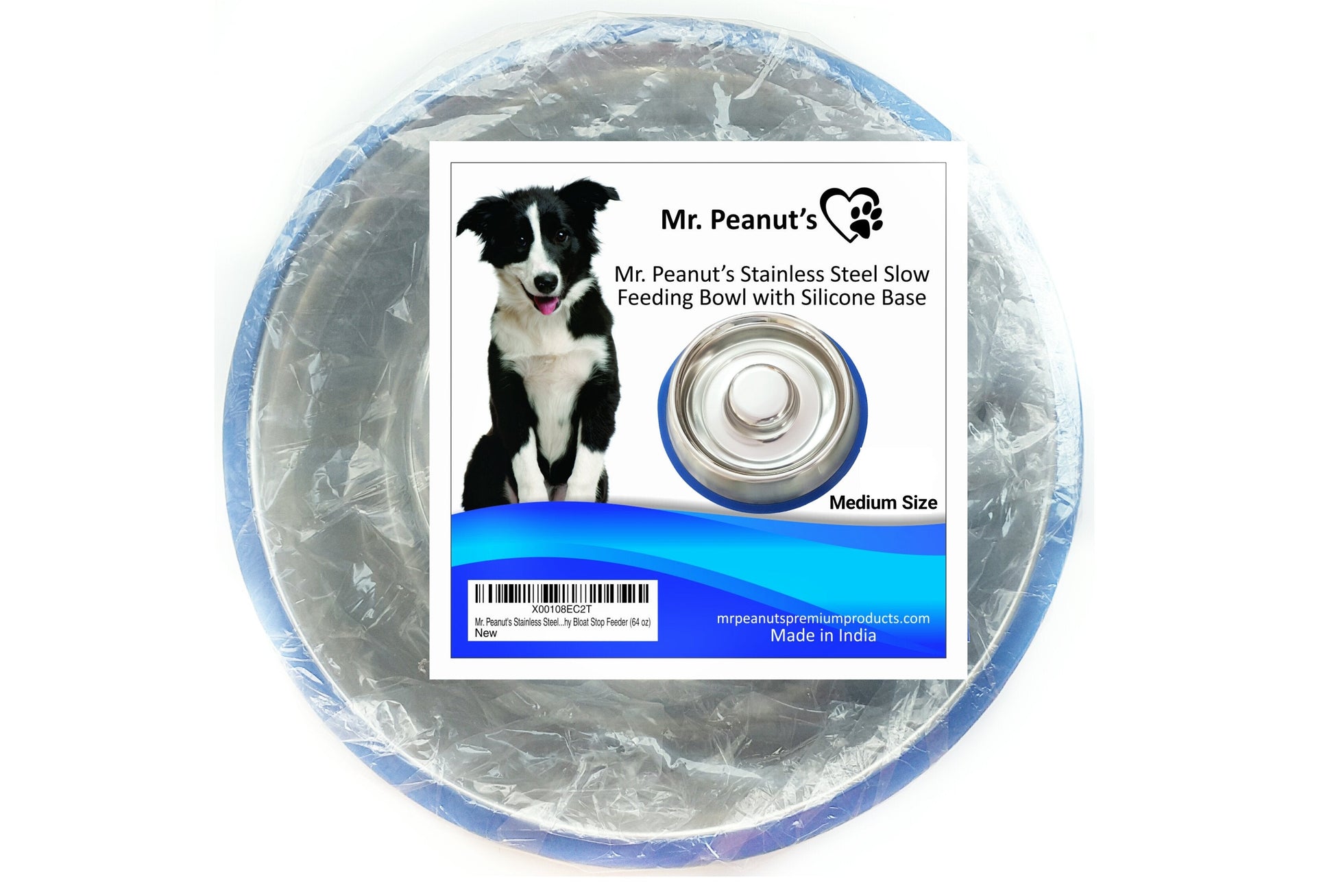 Mr. Peanut's Slow Feed Anti Bloat Dog Bowl with Bonded Silicone Base - gallery image 10