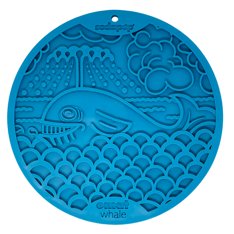 Whale Emat Enrichment Lick Mat For Dogs And Cats With Cups - main product image