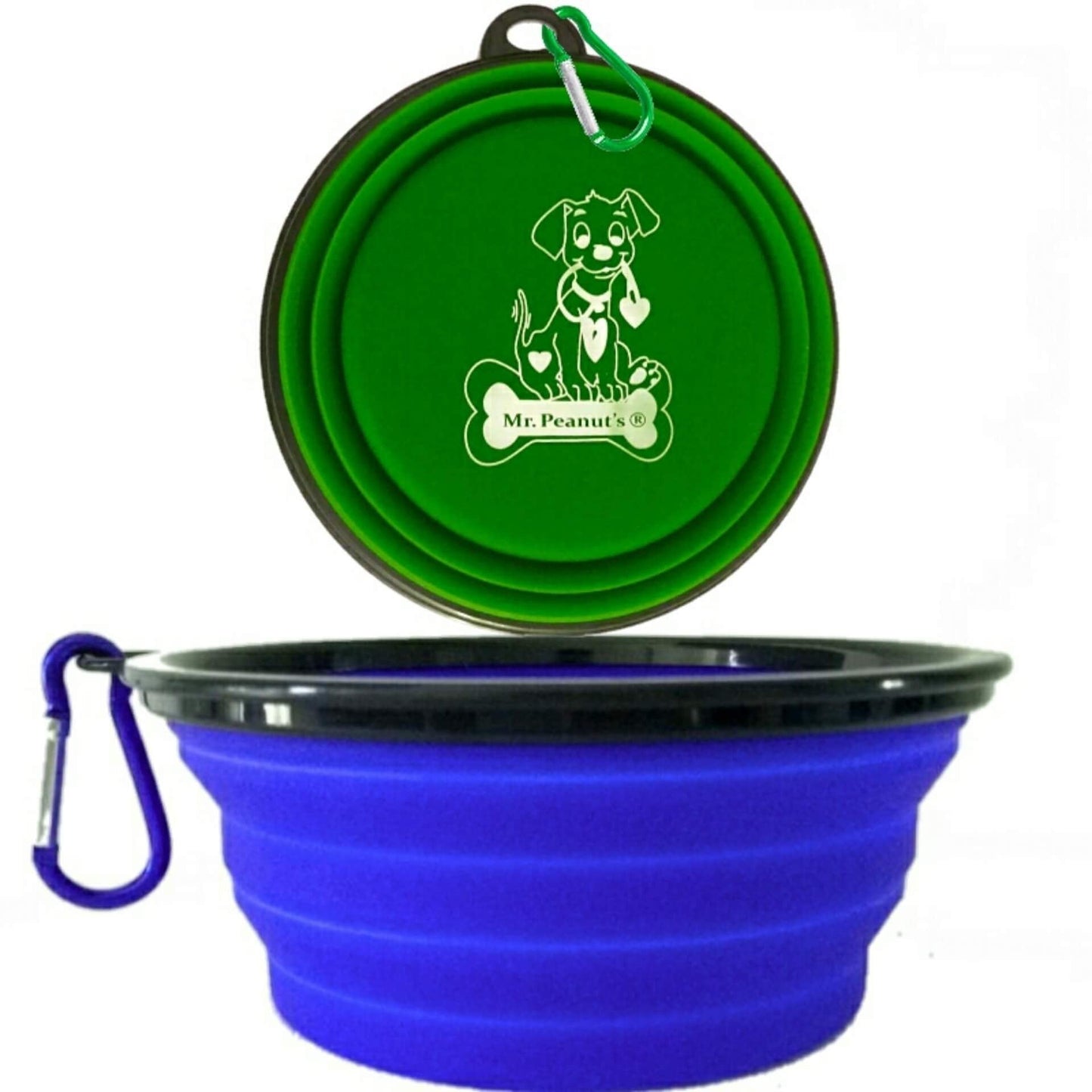 Pet Feeding Supplies 2 Pak XL 34oz Collapsible Travel Bowls - gallery image 6