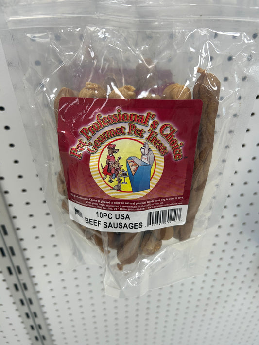 Pet Professionals Choice USA Beef Sausages 10Pc dog treats - main product image