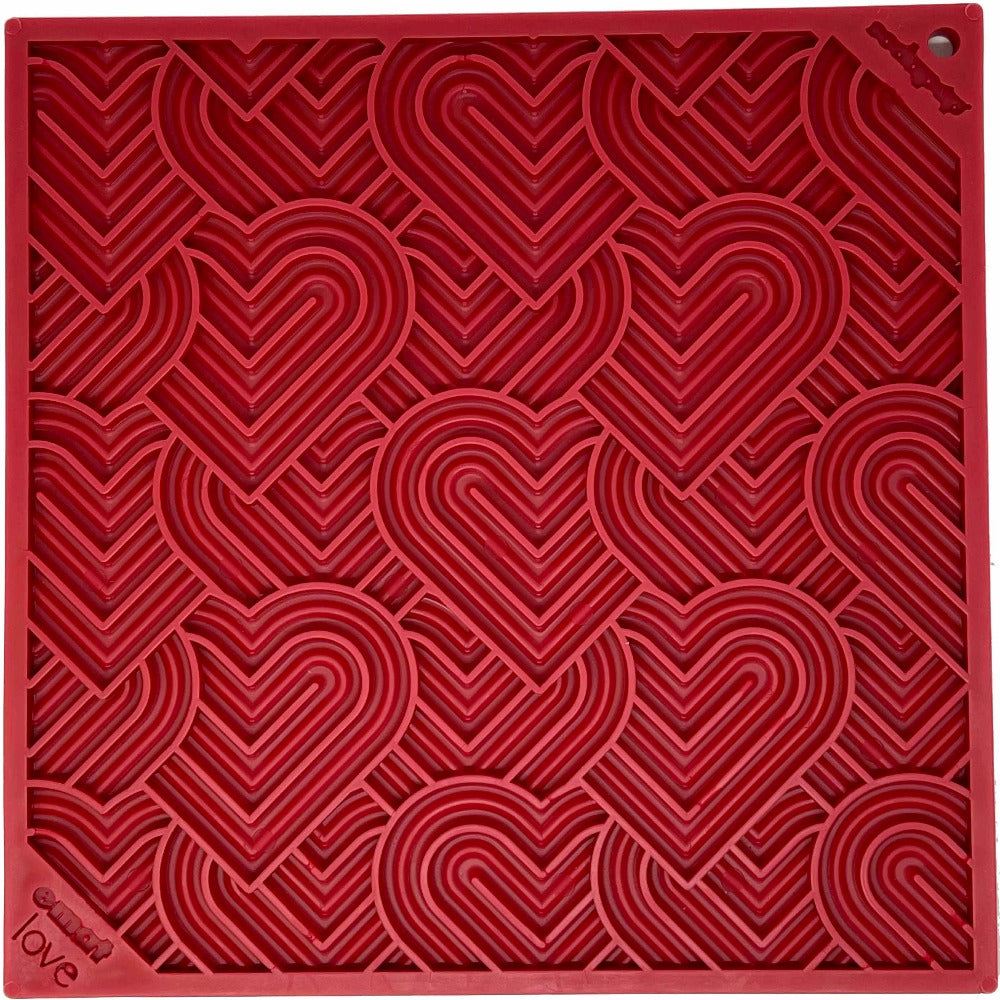 Love Emat Enrichment Lick Mat For Dogs And Cats Heart Design - main product image