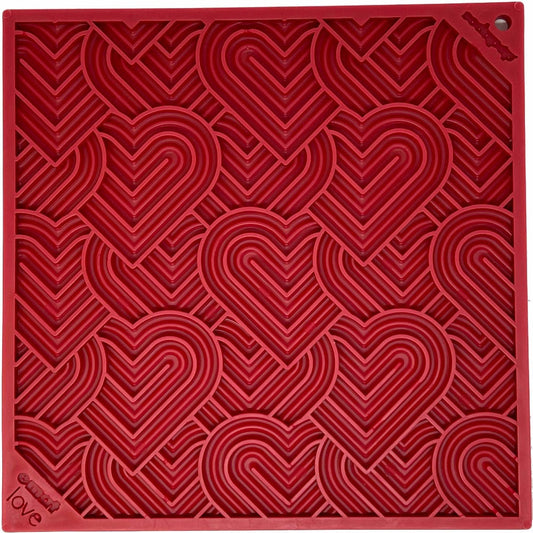 Love Emat Enrichment Lick Mat For Dogs And Cats Heart Design - main product image