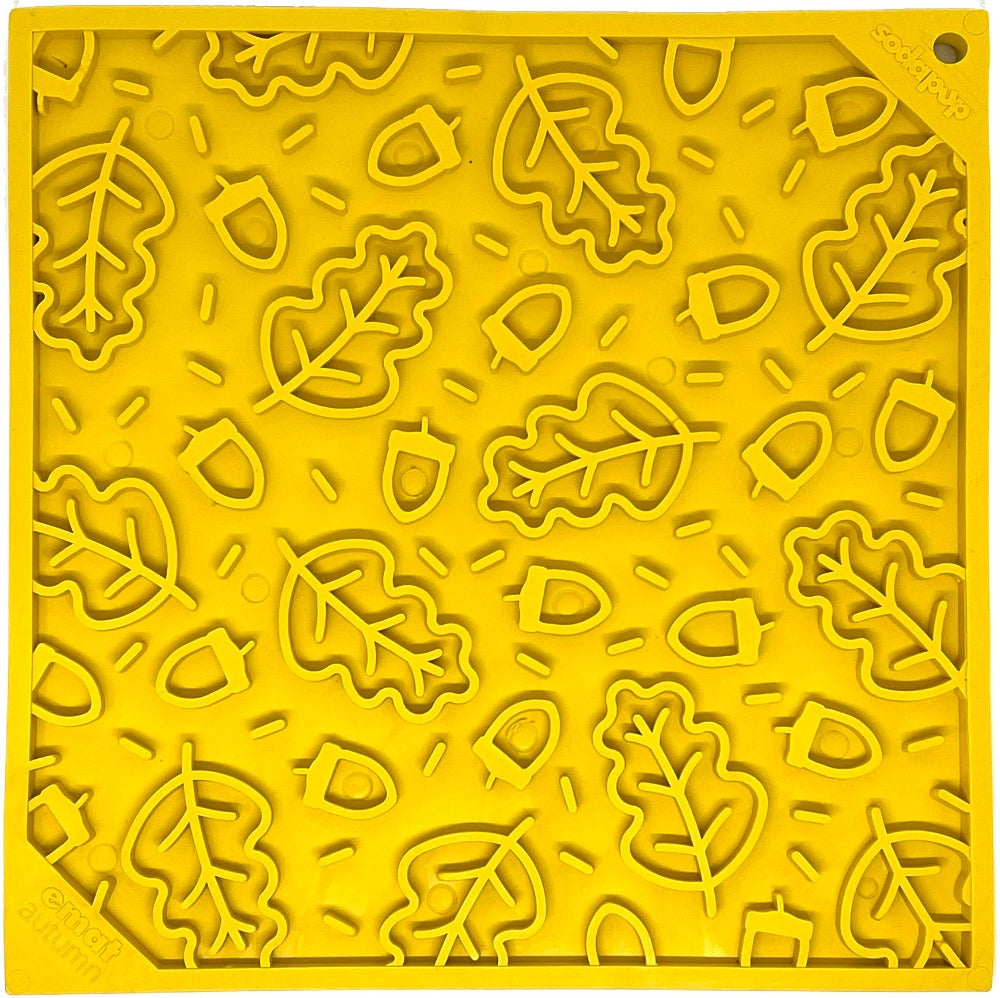 Autumn eMat - Enrichment Lick Mat For Dogs and Cats| Fall Leaves Design | SodaPup - Lick Mats at Purrfect Pet Kingdom