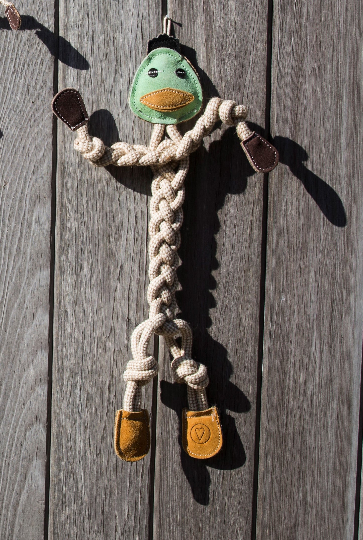 Dog Toy Dilly Duck Natural Rope Knottie Toy Large 9mm t main product image for dogs and cats