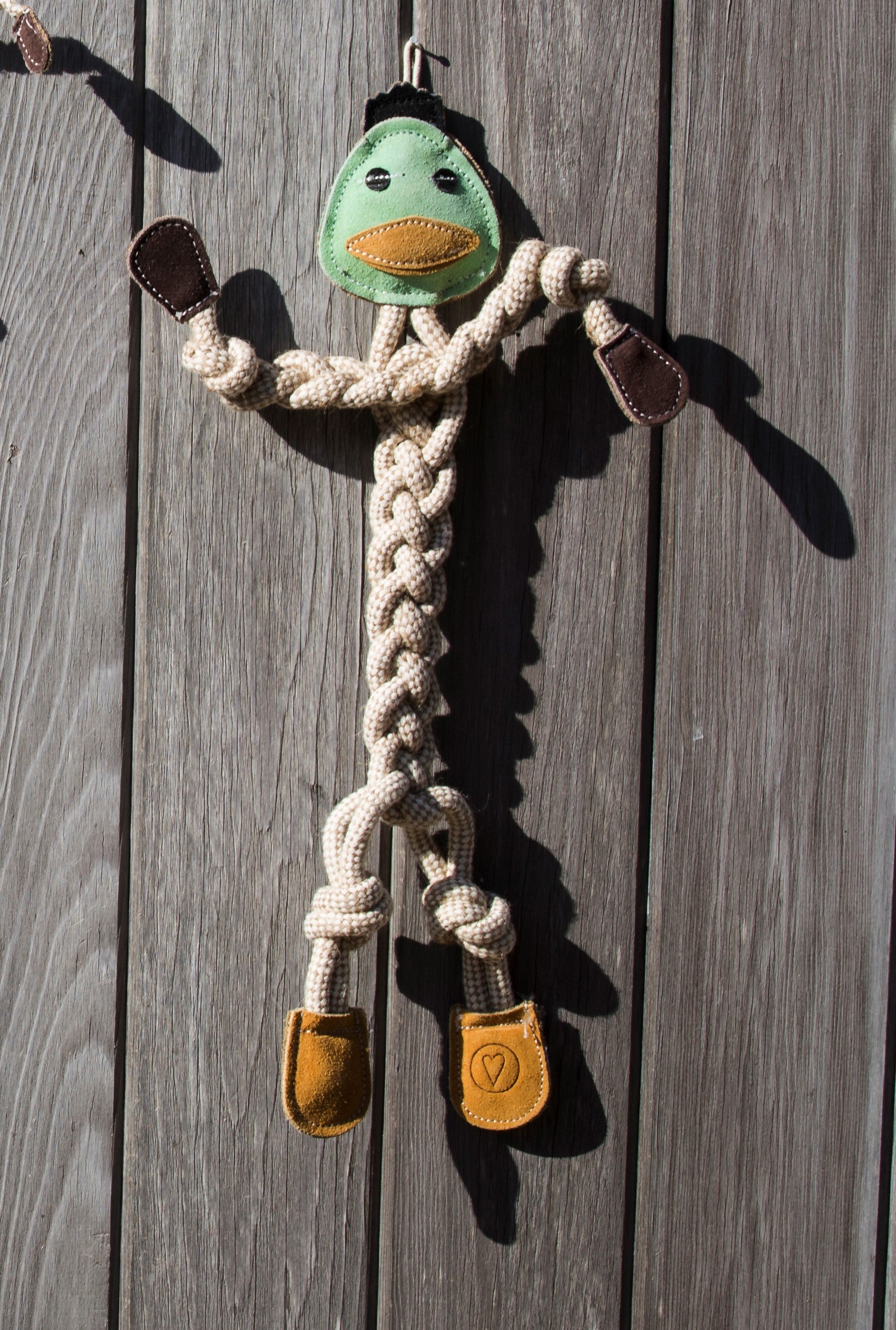 Dog Toy Dilly Duck Natural Rope Knottie Toy Large 9mm t main product image for dogs and cats