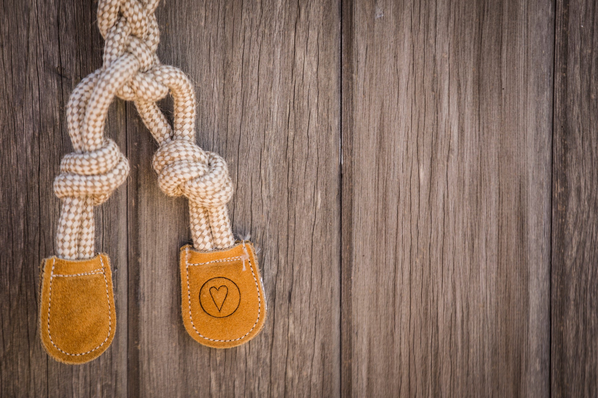 Dog Toy Dilly Duck Natural Rope Knottie Toy Large 9mm t main product image for dogs and cats