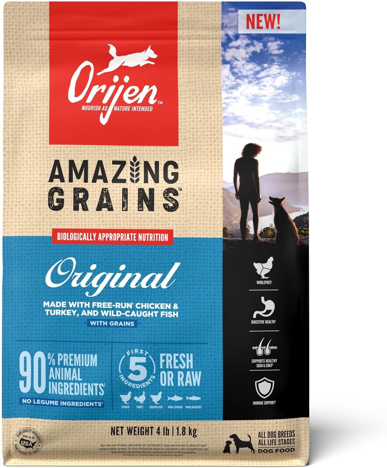 Orijen Amazing Grains Original Dry Dog Food Dry Dog Food - main product image