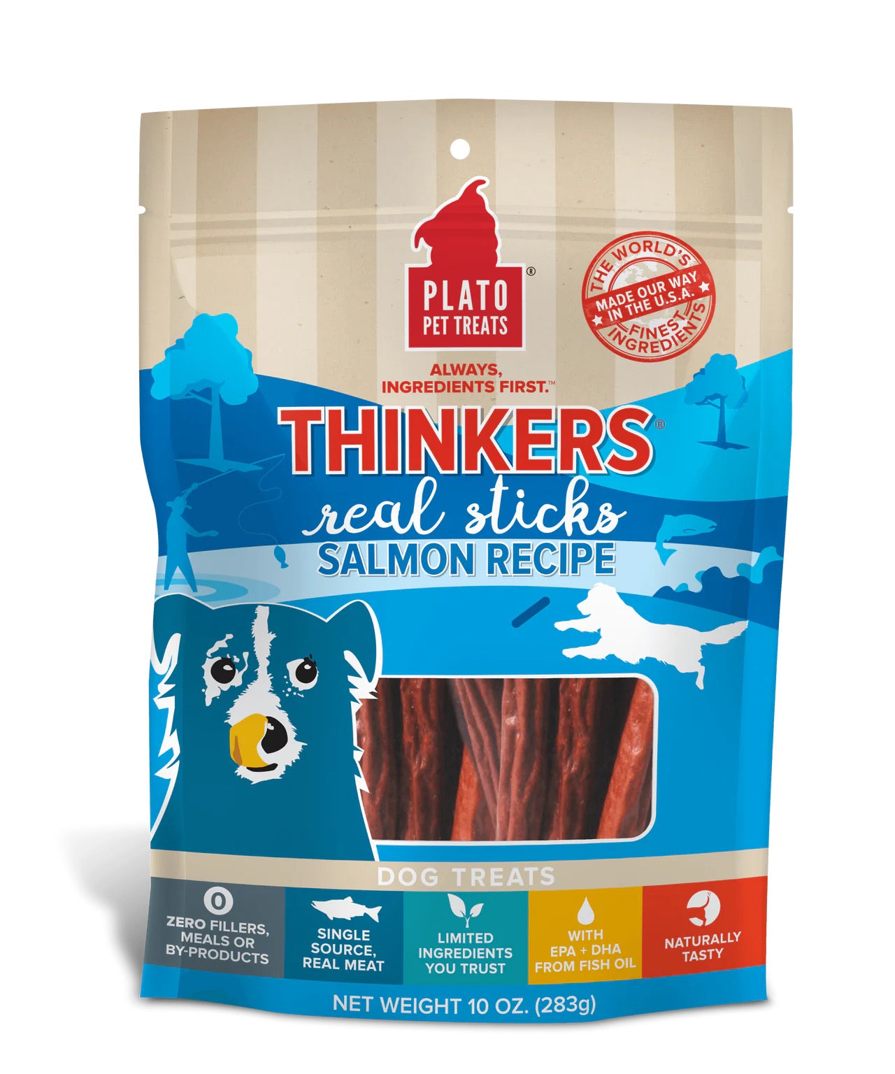 Dog Treats Premium Salmon Chews 10oz Training Rewards Premiu - main product image