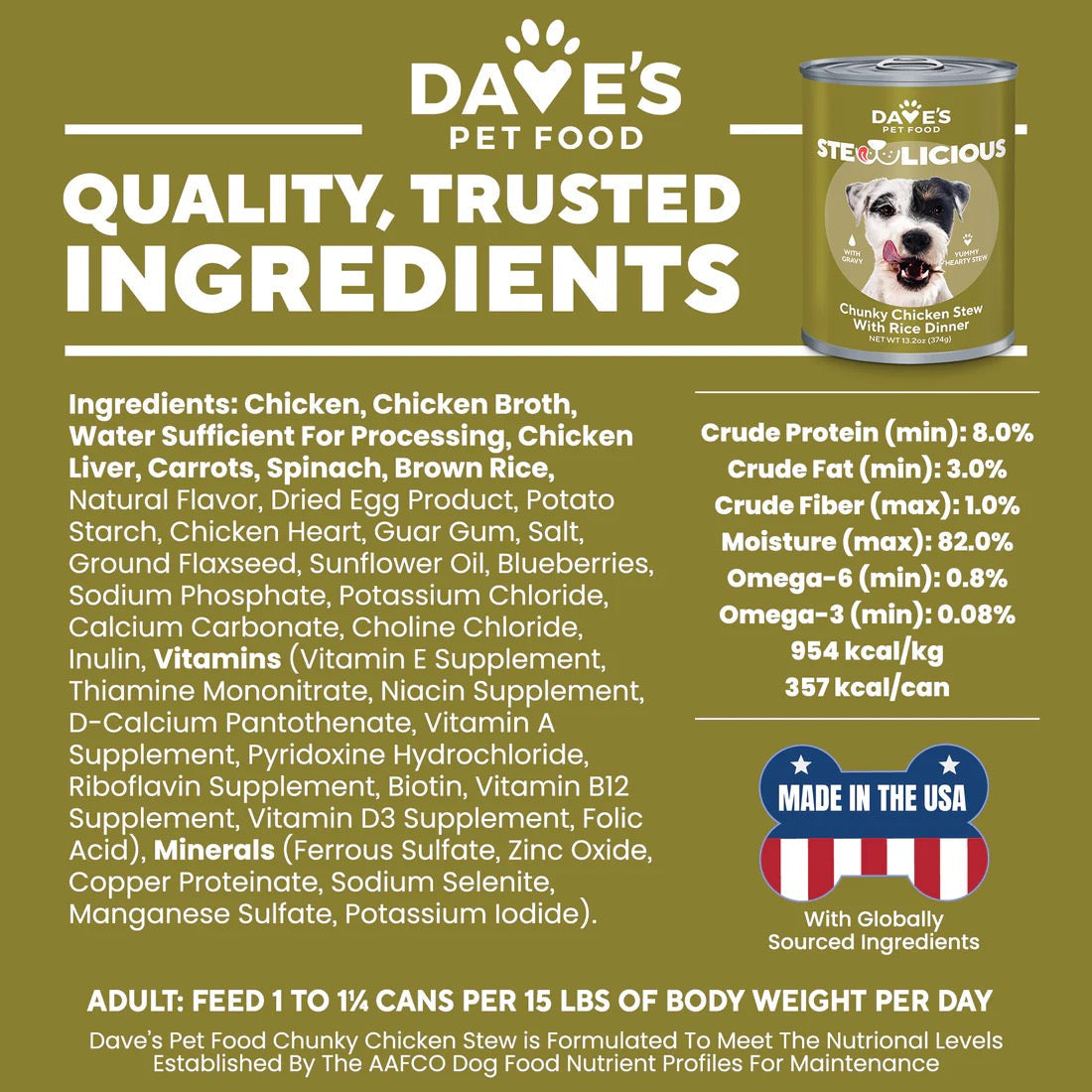 Daves Stewlicious Chunky Chicken Rice Wet Dog Food 13 2Oz - lifestyle view