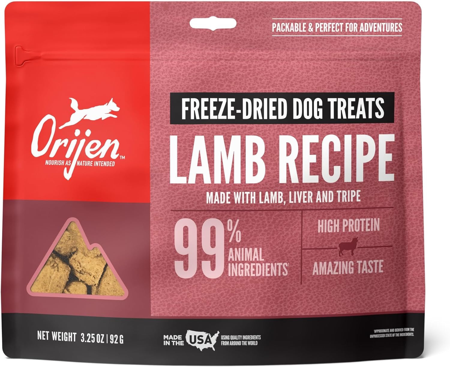 Dog Treats Orijen Lamb Chews 3.25oz Training Rewards Premium - main product image