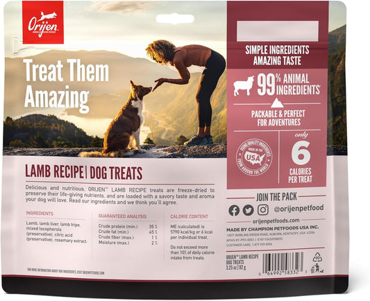 Dog Treats Orijen Lamb Chews 3.25oz Training Rewards Premium - detail view