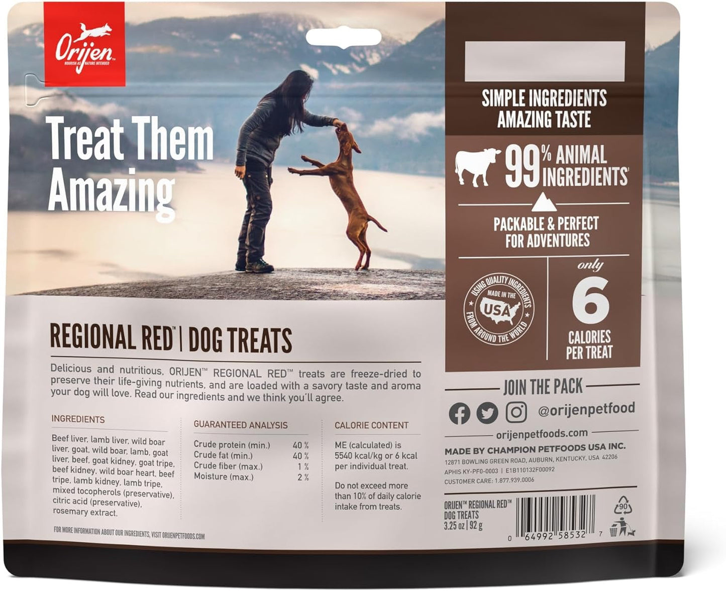 Dog Treats Orijen Variety Chews 3.25oz Training Rewards - detail view