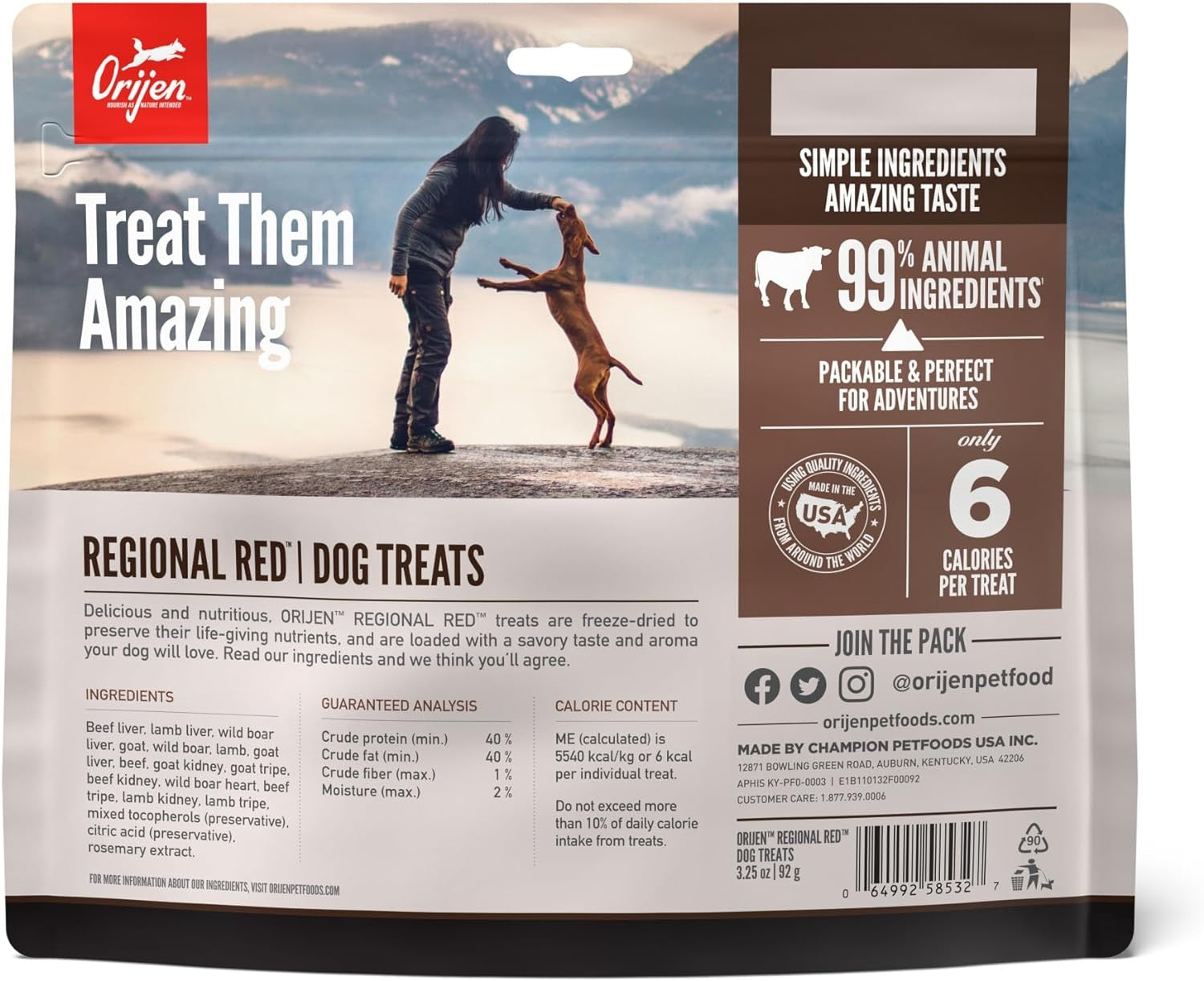 Dog Treats Orijen Variety Chews 3.25oz Training Rewards - detail view