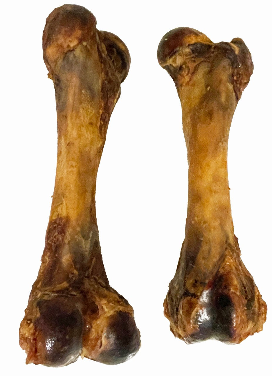 Scoochie Ham Bone Pork Femur 2 Pack Dog Treats Premium - lifestyle view