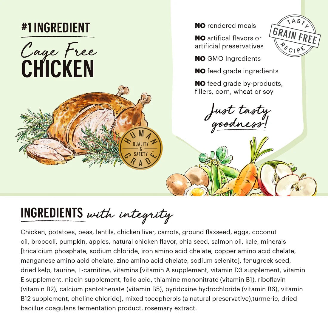 Honest Kitchen Clusters Small Breed Grain Free Chicken Dry - detail view