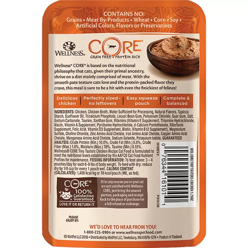 Wellness Core Tiny Tasters Chicken Pate 1 75Oz Wet Cat Food - close up view