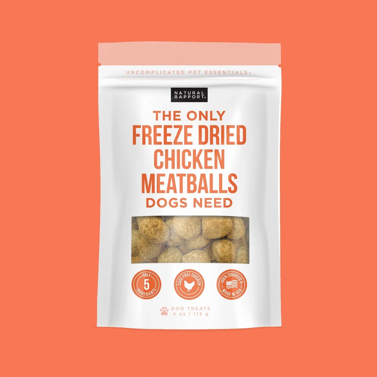 Natural Rapport The Only Freeze Dried Chicken Meatballs Dogs - main product image