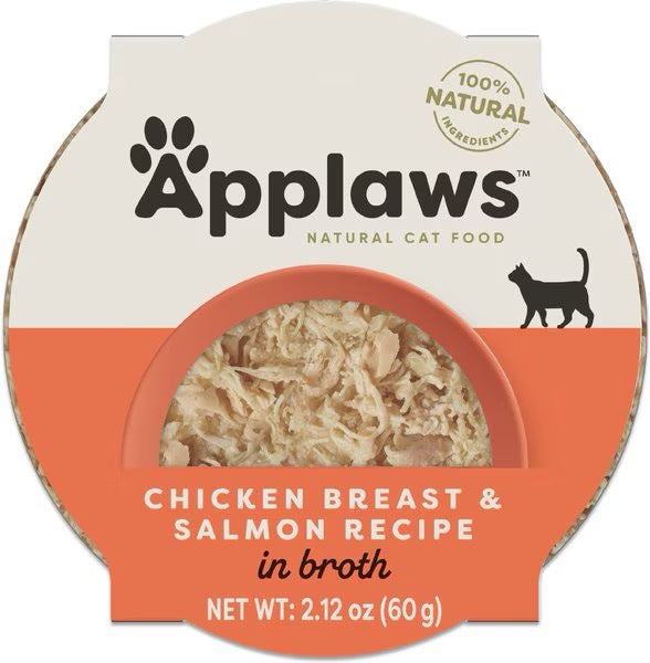 Applaws Chicken Breast & Salmon in Broth Wet Cat Food (2.12oz) - main product view | Wet Cat Food at Purrfect Pet Kingdom