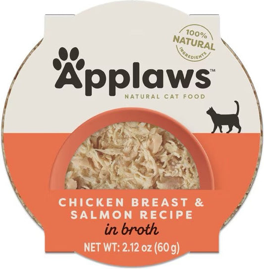 Applaws Chicken Breast & Salmon in Broth Wet Cat Food (2.12oz) - main product view | Wet Cat Food at Purrfect Pet Kingdom