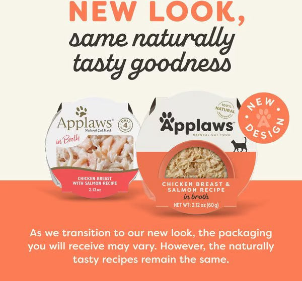 Applaws Chicken Breast & Salmon in Broth Wet Cat Food (2.12oz) - detail view | Wet Cat Food at Purrfect Pet Kingdom