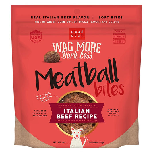 Wagmore Grain Free Beef Meatball Bites Dog Treats (14oz) - main product image