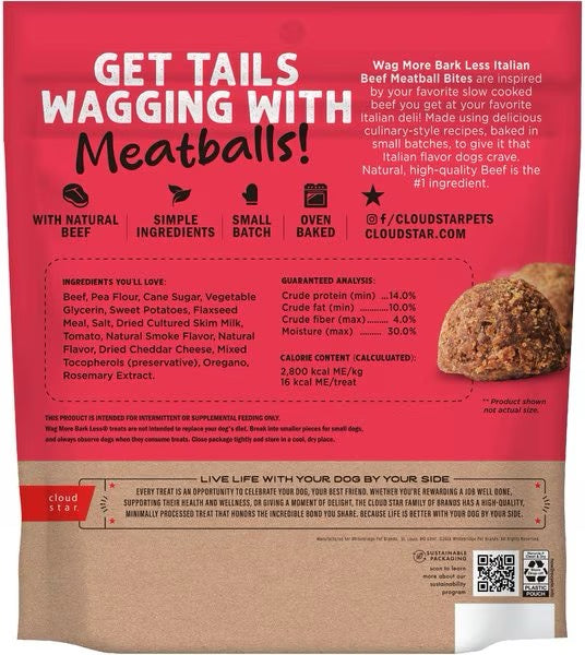 Wagmore Grain Free Beef Meatball Bites Dog Treats (14oz) - detail view