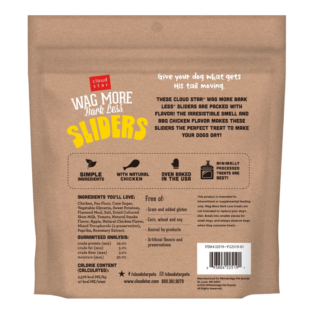 Wagmore Grain Free Sliders BBQ Chicken Dog Treats (8oz) - detail view