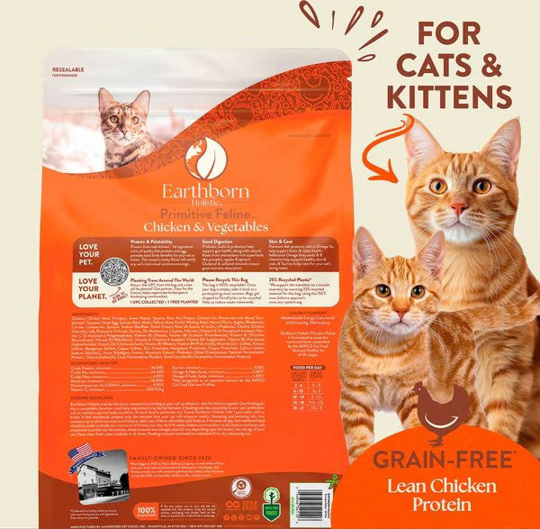 Earthborn Grain Free Primitive Feline Dry Cat Food Dry Cat - close up view