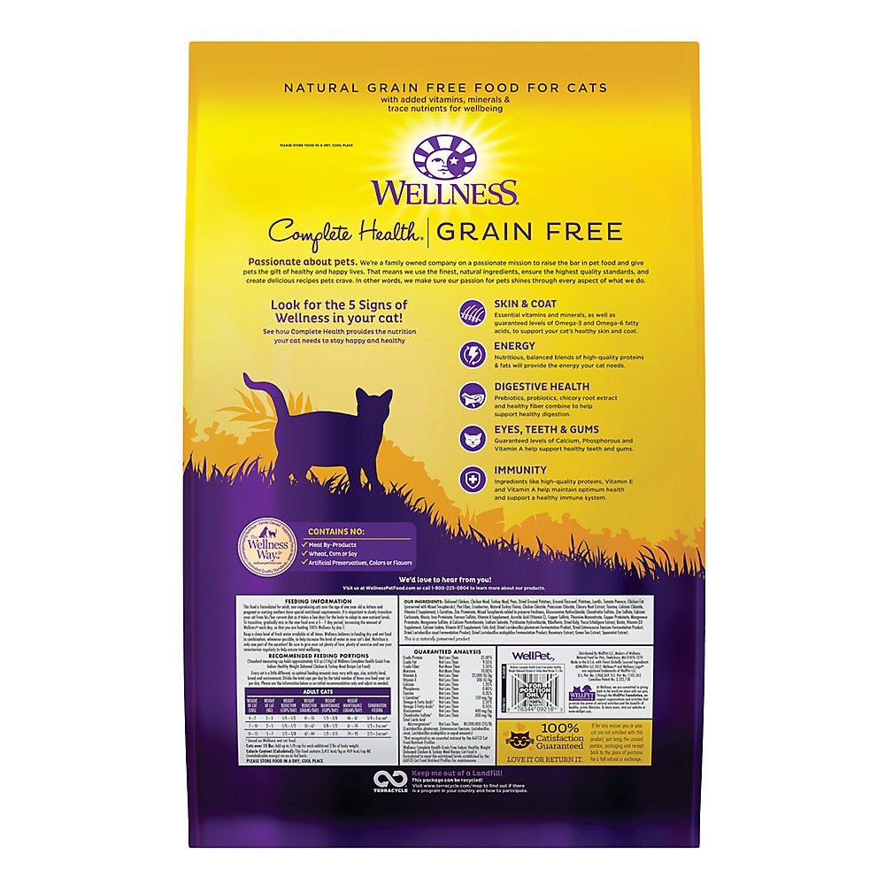 Dry Cat Food Wellness Chicken Recipe 5.5lb Daily Meals Premi - detail view