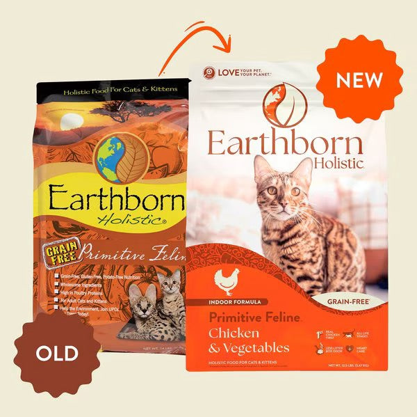 Earthborn Grain Free Primitive Feline Dry Cat Food Dry Cat - lifestyle view