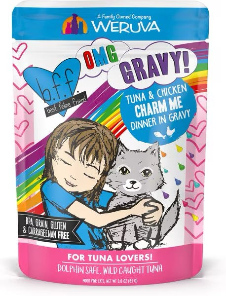 Bff Omg Charm Me Tuna Chicken Wet Cat Pouch 3Oz Wet Cat Food - main product image