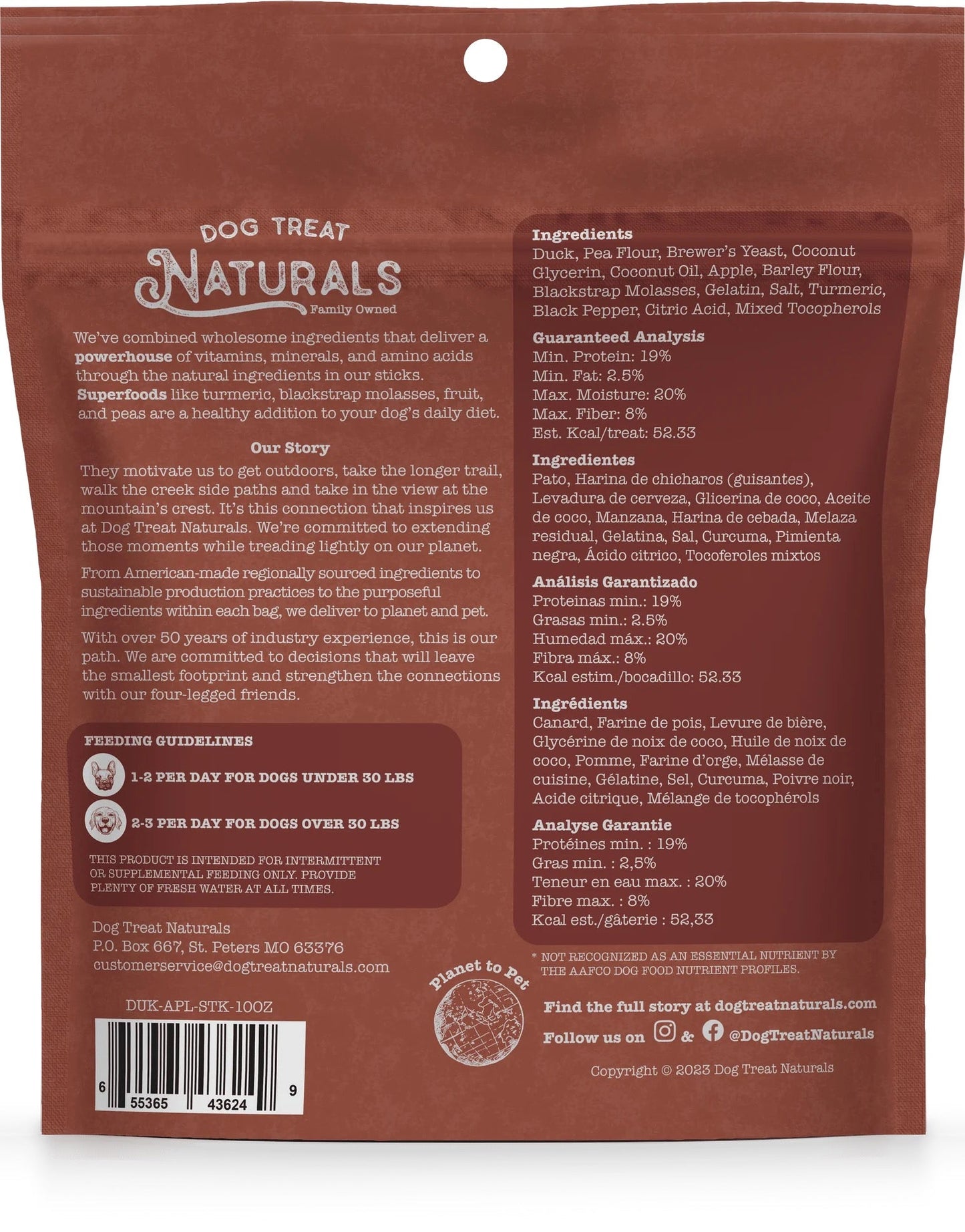 Dog Treats Premium Duck Chews 10oz Training Rewards Premium - detail view