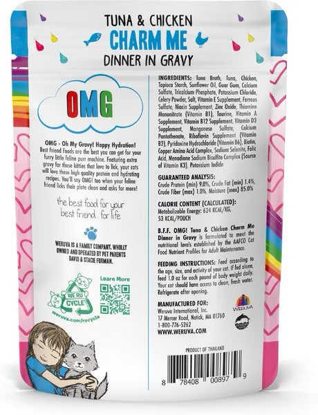 Bff Omg Charm Me Tuna Chicken Wet Cat Pouch 3Oz Wet Cat Food - detail view