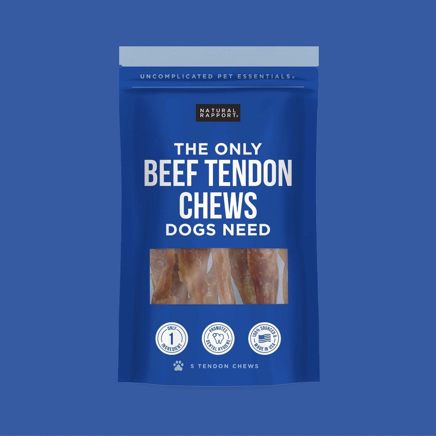 Dog Treats Premium Beef Chews 5ct Training Rewards Premium - main product image