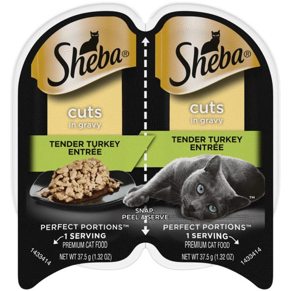 Sheba Perfect Portions Cuts Turkey In Gravy Wet Cat Food 2 - main product image
