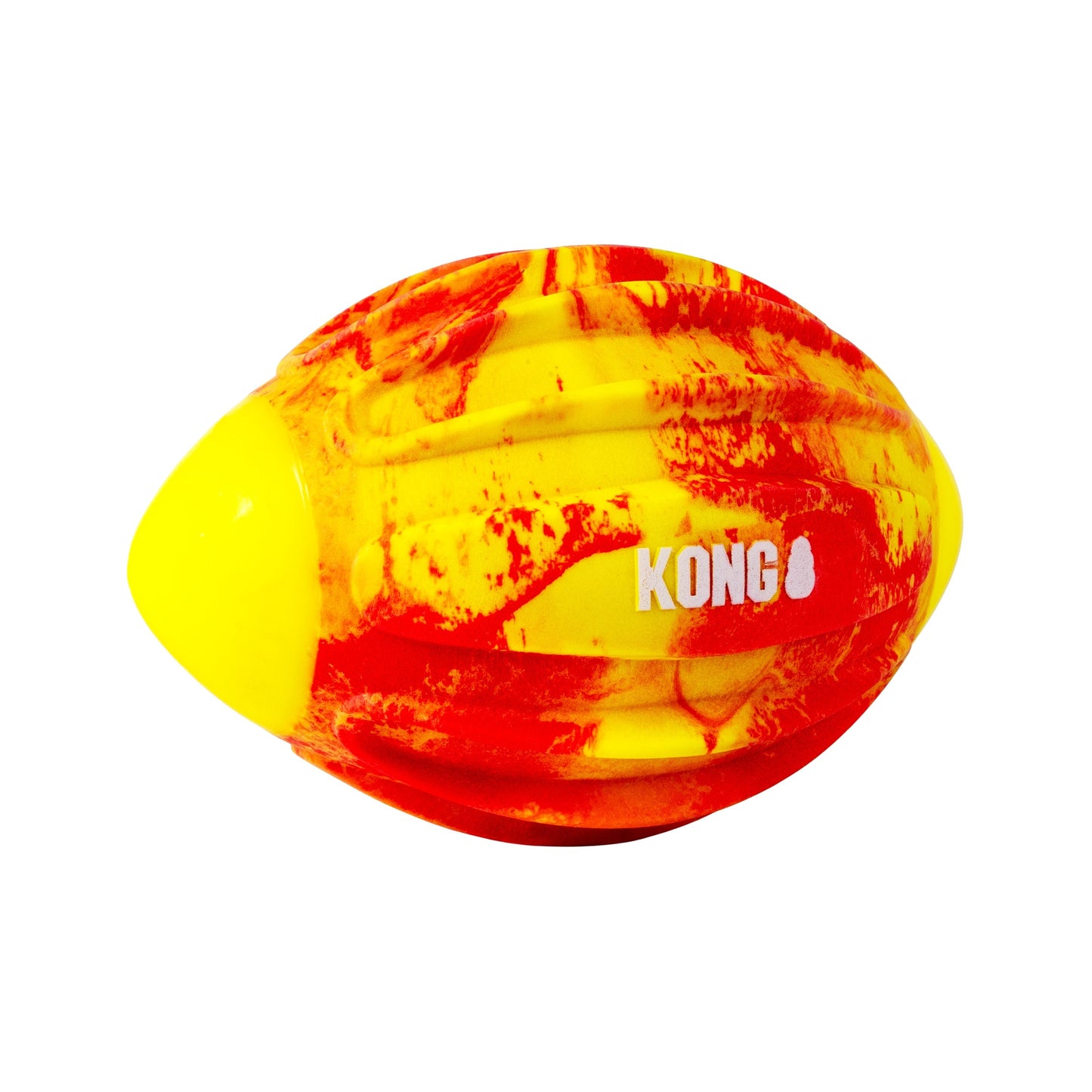 KONG Flexball Sport Football Medium Fetch Dog Toy Durable - lifestyle view