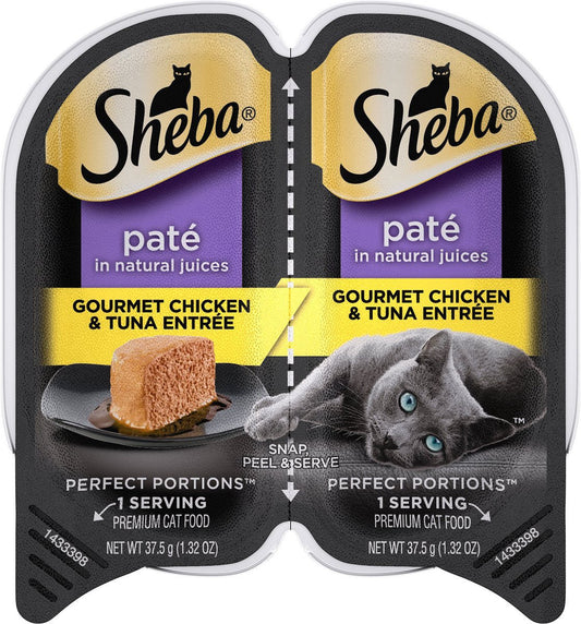 Sheba Perfect Portions Premium Pate Chicken Tuna Wet Cat 2 - main product image