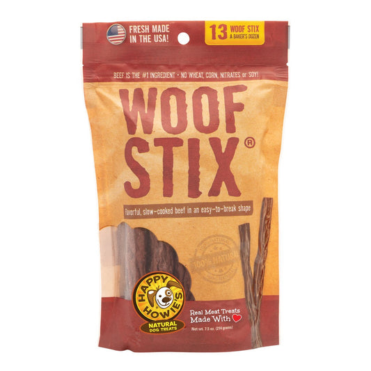 Happy Howies Beef Woof Stix 6 Dog Treats Premium - main product image