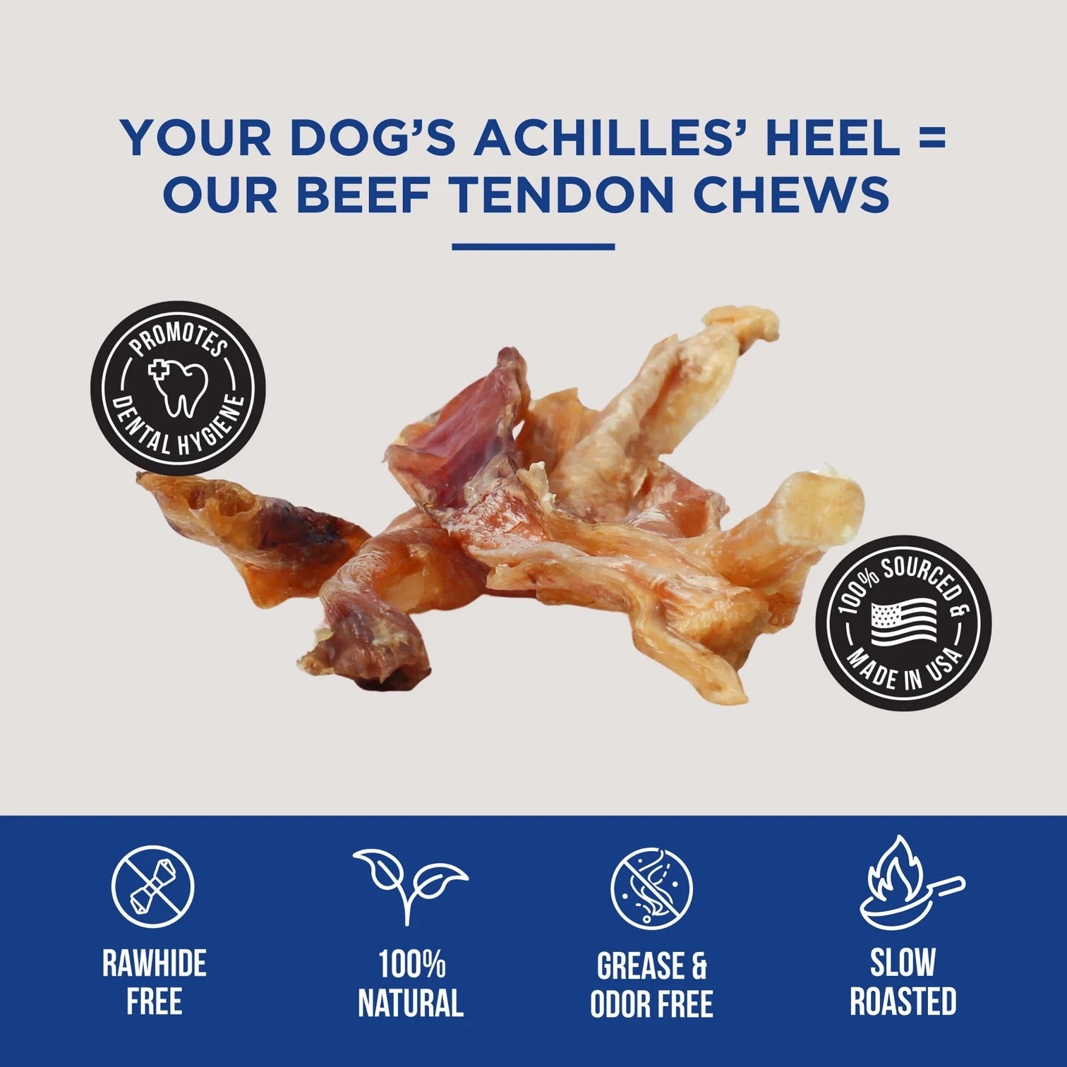 Dog Treats Premium Beef Chews 5ct Training Rewards Premium - close up view