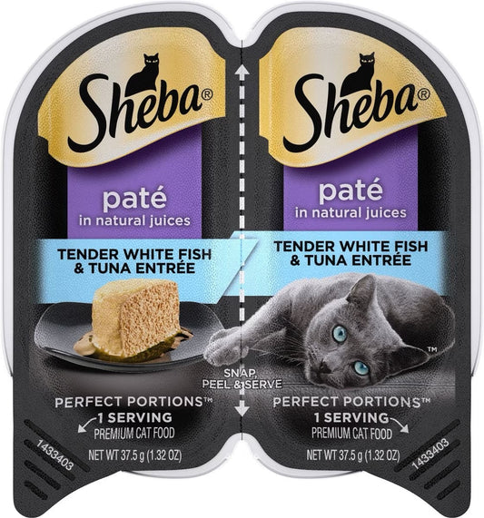 Sheba Perfect Portions Premium Pate Whitefish Tuna Wet Cat 2 - main product image