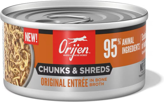Orijen Grain Free Chunks Shreds Original Wet Cat Food 3Oz - main product image