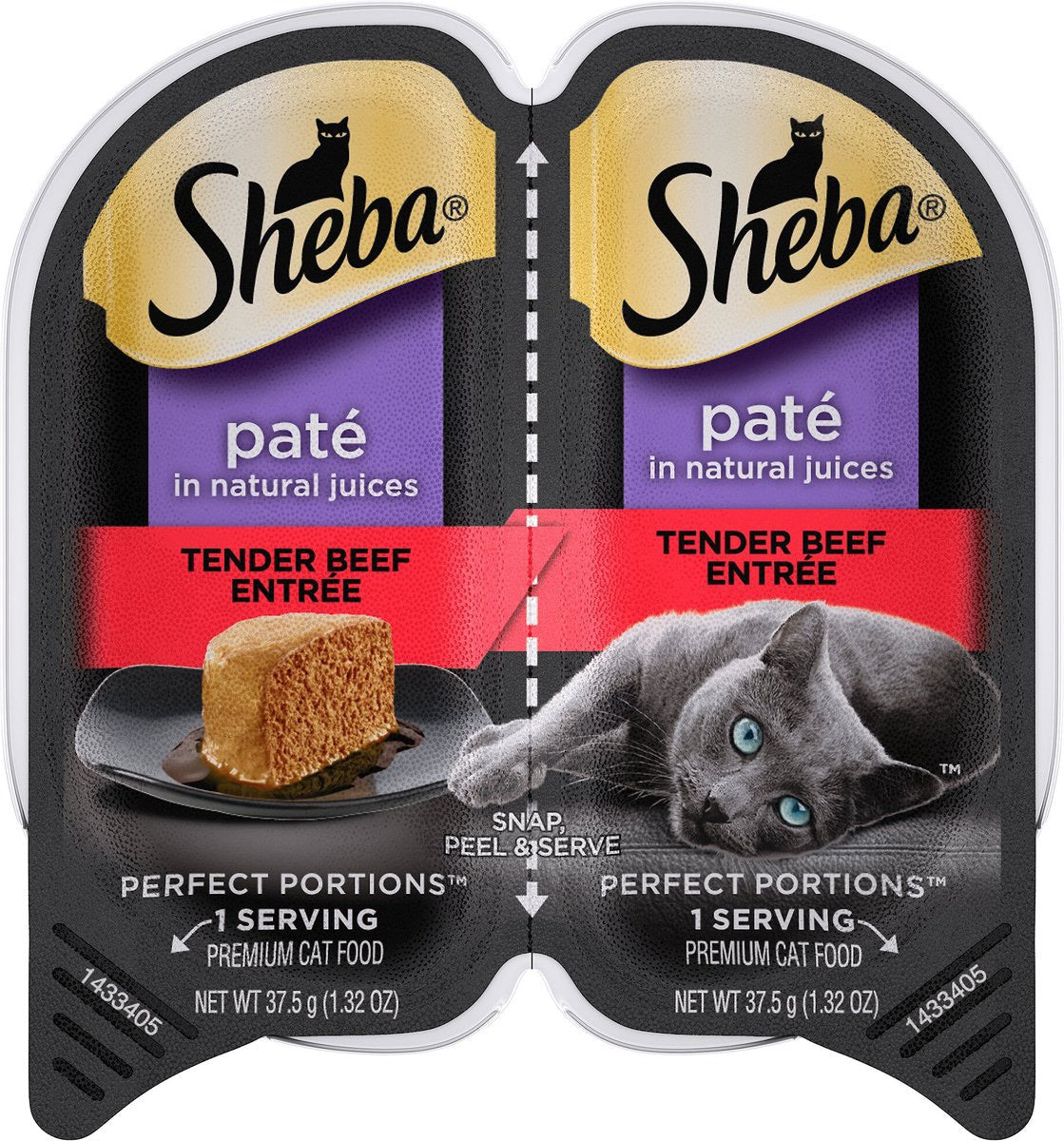 Wet Cat Food Premium Beef Recipe 2.65oz Daily Meals Premium - main product image