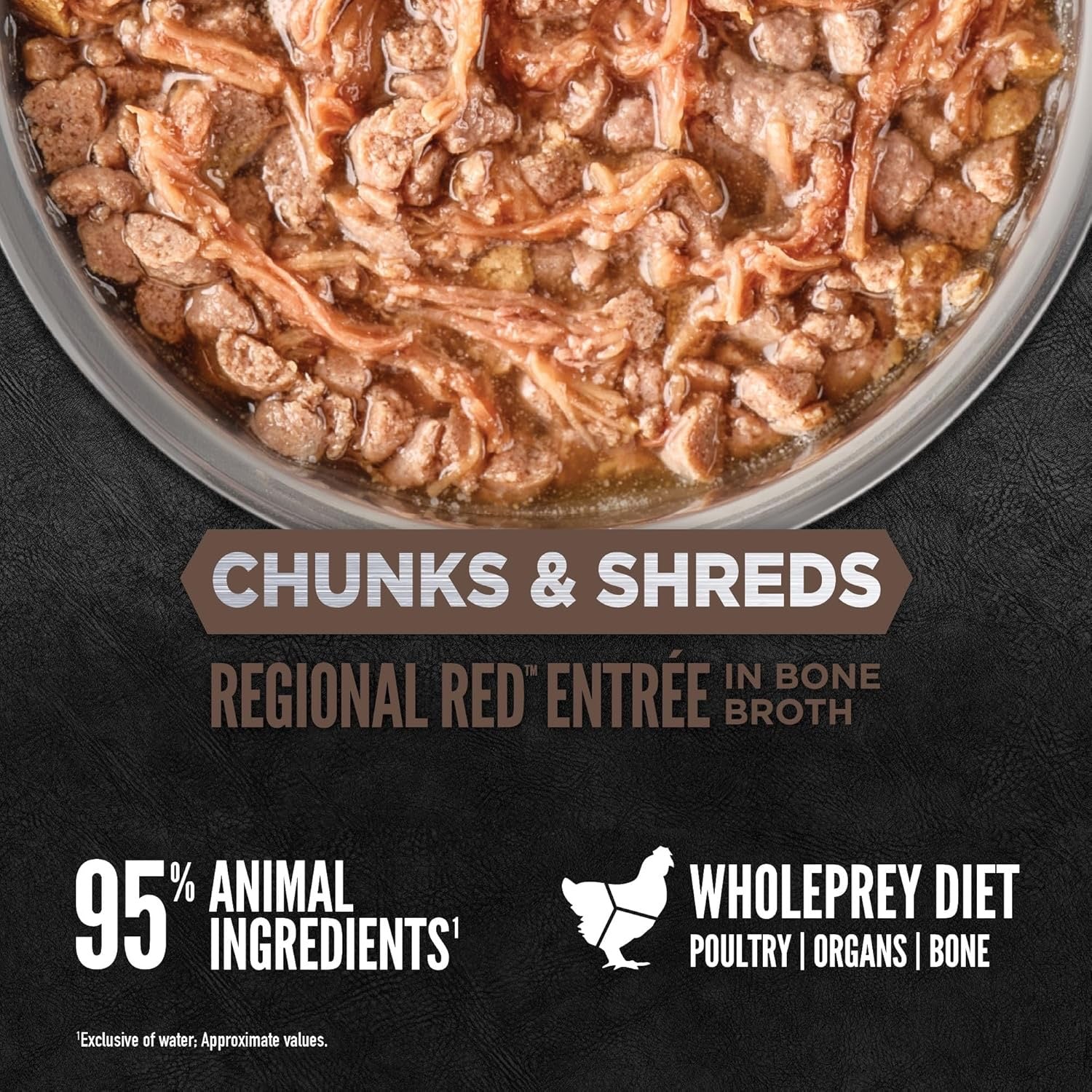 Orijen Grain Free Chunks Shreds Regional Red Wet Cat Food - detail view