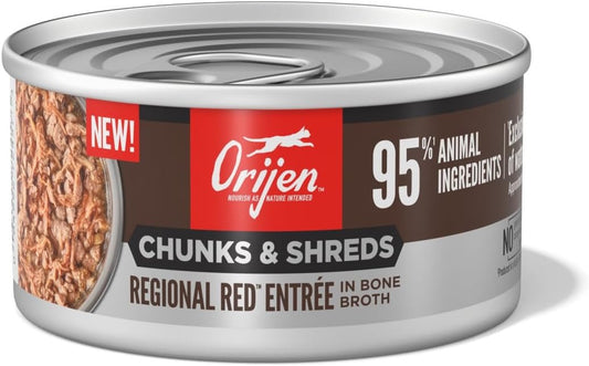 Orijen Grain Free Chunks Shreds Regional Red Wet Cat Food - main product image