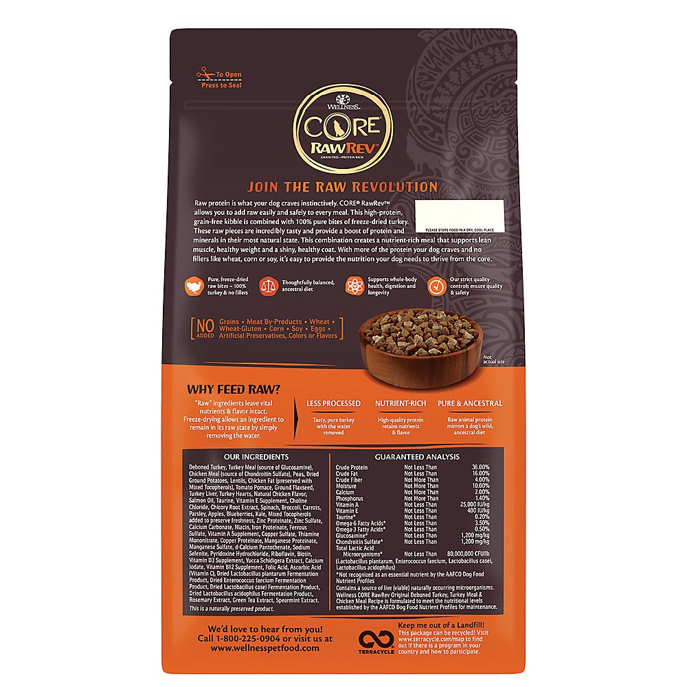Dry Dog Food Wellness Turkey Recipe 4lb Daily Nutrition - detail view