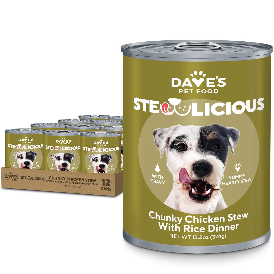 Daves Stewlicious Chunky Chicken Rice Wet Dog Food 13 2Oz - main product image