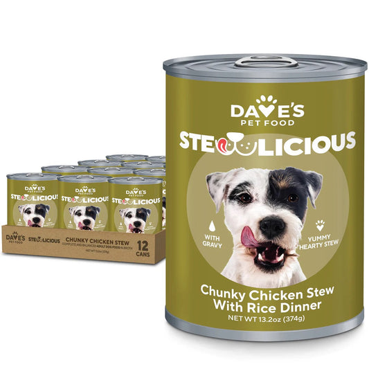 Daves Stewlicious Chunky Chicken Rice Wet Dog Food 13 2Oz - main product image