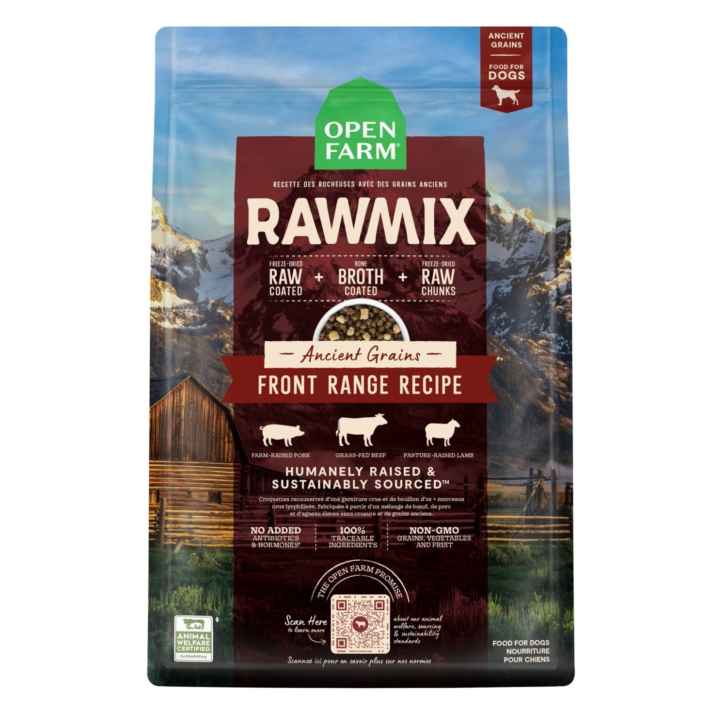 Open Farm RawMix Front Range Ancient Grains Dry Dog Food - detail view
